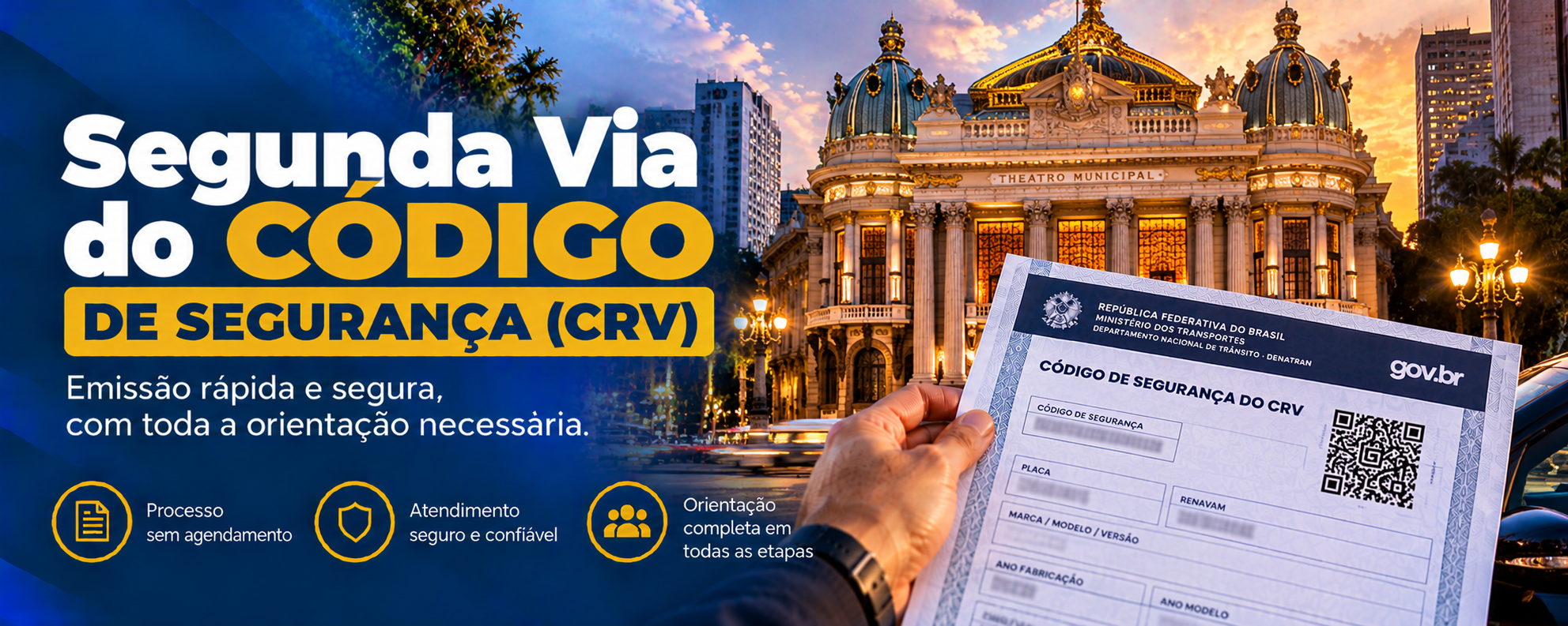 Segunda via do código de segurança do CRV — Emissão rápida e segura, com toda a orientação necessária.